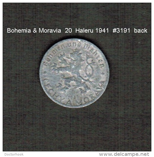 BOHEMIA &amp; MORAVIA    20  HALERU  1941  (KM # 2) - Autres – Europe