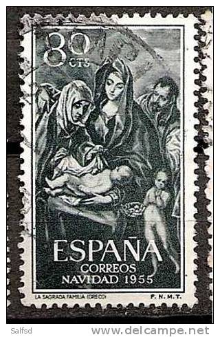 Spain Edifil # 1184 (o) Navidad / Christmas 1955 - Usados