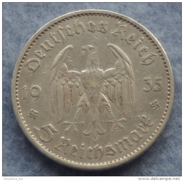 Pièce De 5 Reichsmark Allemagne 1935 En Argent - 5 Reichsmark