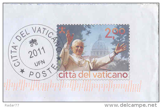 Entier Postal De Service Du Service Philatélique Du Vatican Avec Timbre Pape Benoît XVI - Entiers Postaux