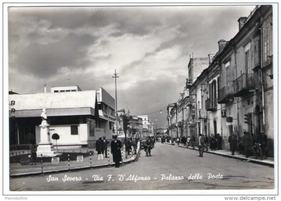 SAN SEVERO - FOGGIA - VIA F.D'ALFONSO - PALAZZO DELLE POSTE / SALI E TABACCHI/TABACCAIO - San Severo