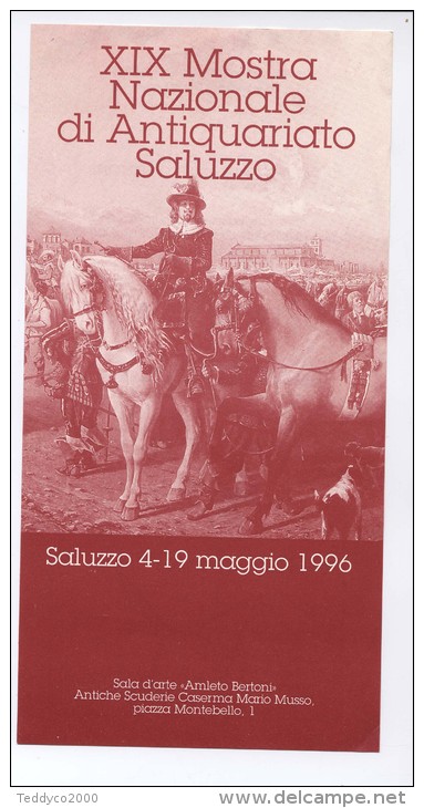 SALUZZO XIX MOSTRA NAZIONALE ANTIQUARIATO 1996 DEPLIANT - Andere & Zonder Classificatie