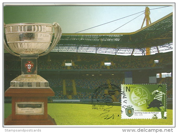 Portugal Football SPORTING Stade Carte Maximum 2005 Soccer Sporting Stadium Maxicard - Maximum Cards & Covers