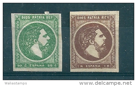 Spain 1875 Edifil 160-1 50c Small Paper Crease MM* - Ungebraucht