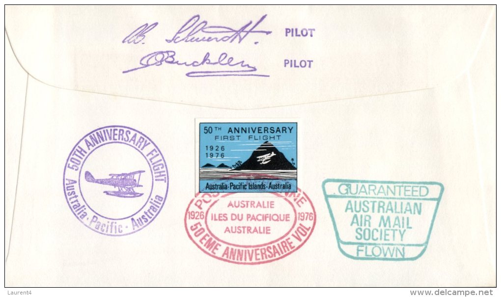 (968) New Hebrides - First Flight From Australia To Pacific Islands Special Cover (see Front And Back) - Cartas & Documentos