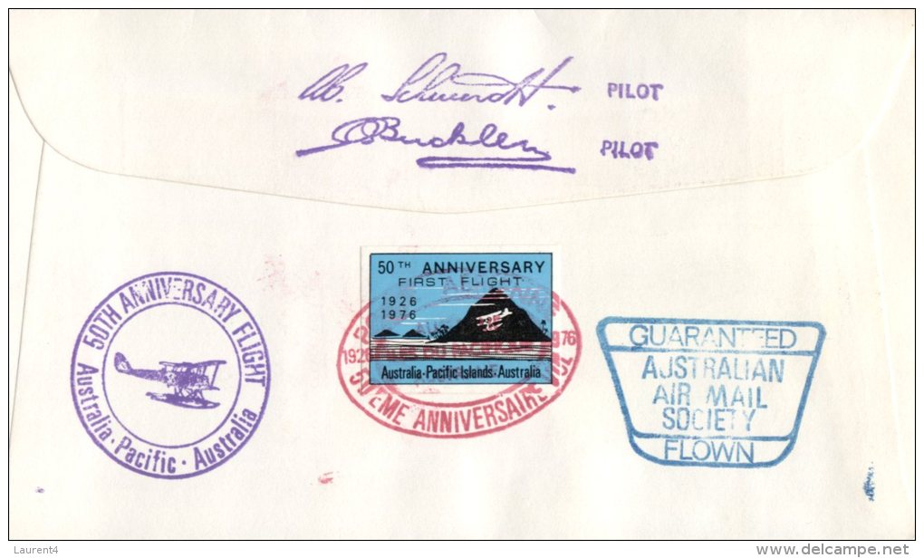 (968) Australia - First Flight From Australia To Pacific Islands Special Cover (see Front And Back) - Brieven En Documenten