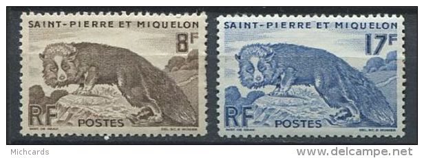 SAINT PIERRE MIQUELON 1952 - Renard Argente - Neuf AVEC Legere Trace Charniere (Yvert 345/46) - Neufs