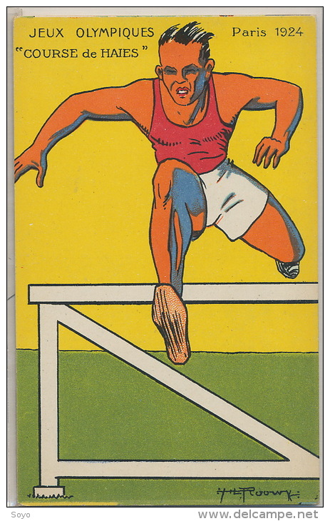 JO De Paris 1924 Illustrée Pub Pontauberge Course De Haies Olympic Games - Atletismo