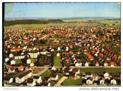 Flugzeugaufnahme Vöhringen Iller Wohngebiet Siedlung Hochhaus 9.5.1971 - Vöhringen