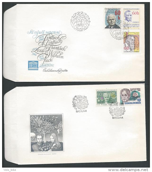 Czechoslovakia Catched FDC Special Cover Egyptologi Composor Writer Famous People Unesco - FDC