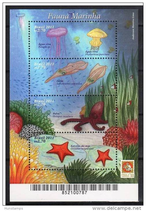 Brazil 2002. Marine Life Animals Sheet MNH (**) - Ungebraucht