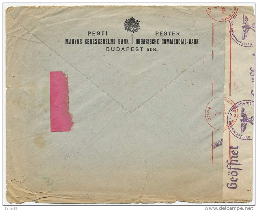 18 Jan 1945 CENSOR LABEL Meter Mark Commercial Bank =&gt; Netherlands (cover Has Tears) - Lettres & Documents