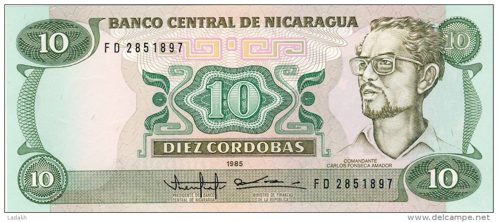 BILLET # NICARAGUA # 10 CORDOBA # 1985 # PICK 135 # NEUF # - Nicaragua