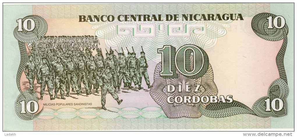 BILLET # NICARAGUA # 10 CORDOBA # 1985 # PICK 135 # NEUF # - Nicaragua