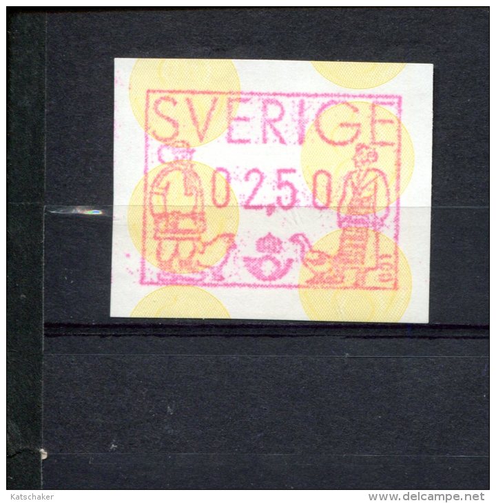 240287443 Zweden  POSTFRIS MINT NEVER HINGED POSTFRISCH EINWANDFREI Michel Set 1 - Machine Labels [ATM]