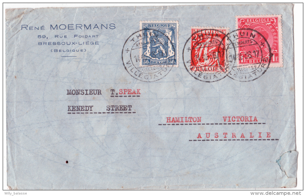 L. Affr. N°339+403+426 De THUIN/1936 Pour L'Australie - 1934-1935 Leopold III