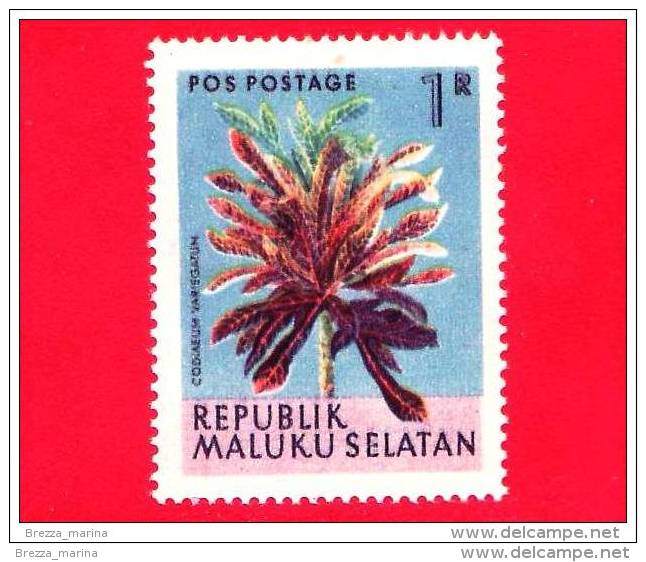 Etichette Di Fantasia -  1954 - Republik Maluku Selatan - Flora - Piante - Codiaeum Variegatum - 1 - Altri & Non Classificati