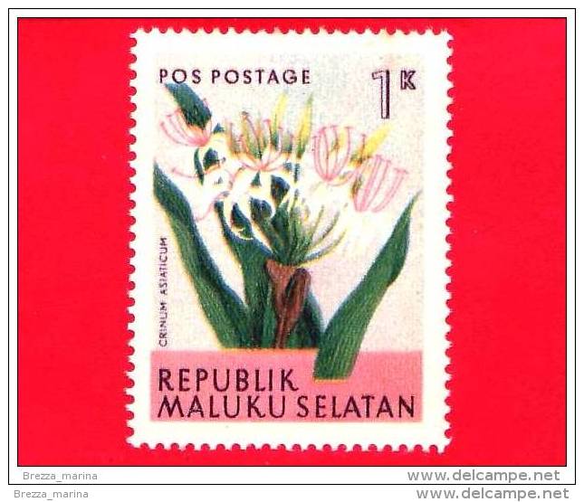 Etichette Di Fantasia -  1954 - Republik Maluku Selatan - Flora - Piante - Crinum Asiaticum - 1 - Altri & Non Classificati