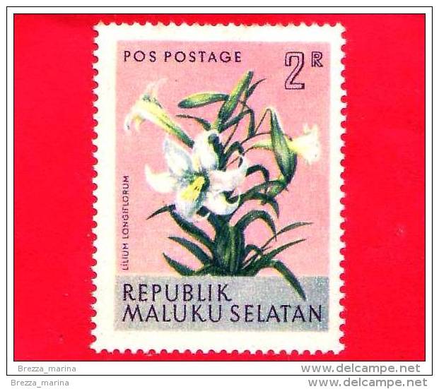 Etichette Di Fantasia -  1954 - Republik Maluku Selatan - Flora - Piante - Lilium Longiflorum - 2 - Altri & Non Classificati