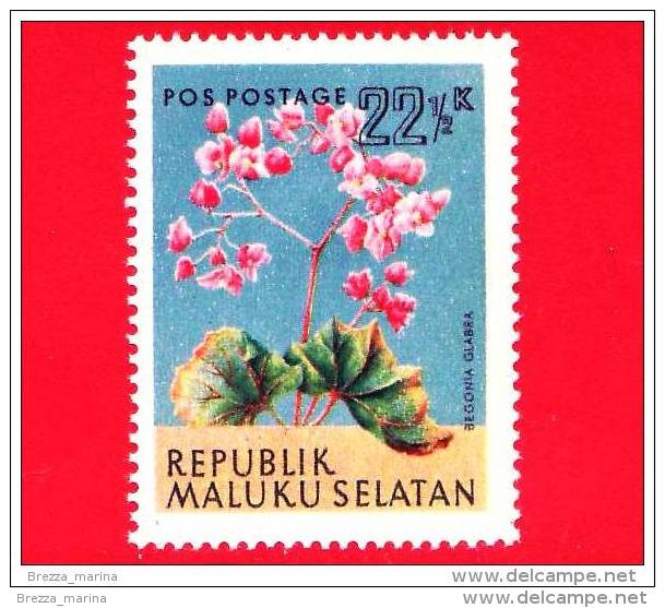 Etichette Di Fantasia -  1954 - Republik Maluku Selatan - Flora - Piante - Glabra Begonia - 22.5 - Altri & Non Classificati