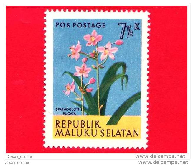 Etichette Di Fantasia -  1954 - Republik Maluku Selatan - Flora - Piante - Spathoglottis Plicata - 7.5 - Altri & Non Classificati