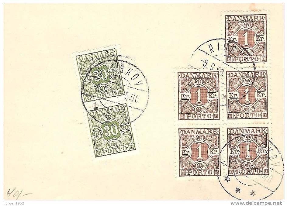 DENMARK #  PORTO  STAMPS FROM YEAR 1934 + 1953 - Postage Due