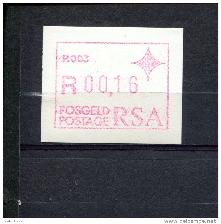 240293540 ZUID AFRIKA   POSTFRIS MINT NEVER HINGED POSTFRISCH EINWANDFREI ATM MICHEL 3 ATM P003 - Frama Labels