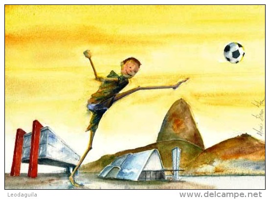 WORLD CUP 2014 -   5 ( FIVE) POSTCARDS   -   "The Art Of Brazilian Football" - Other & Unclassified