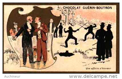 Chocolat Guérin-boutron - Ombres - Une Affaire D'honneur (un Duel D'escrime) - Guerin Boutron
