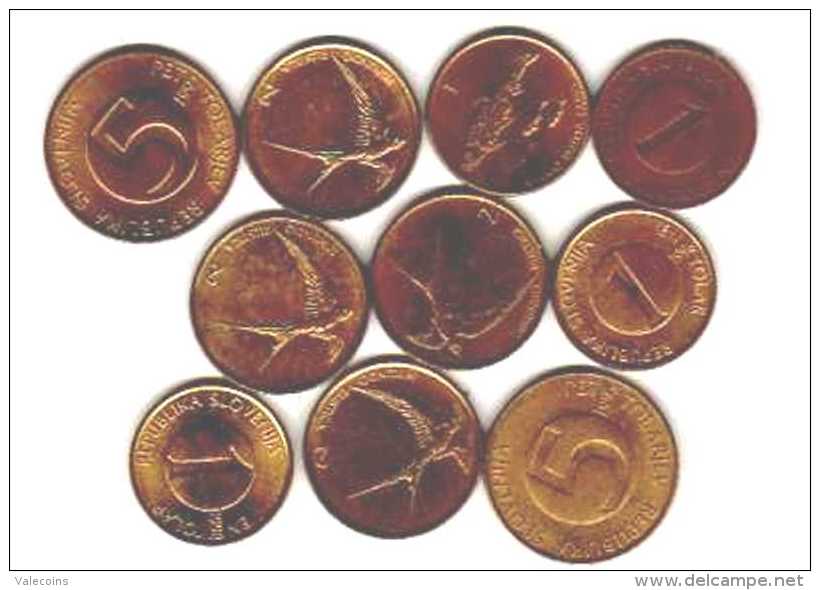 SLOVENIJA SLOVENIA SLOVENIE SLOWENIEN - (10) Coins Tolar - Slowenien