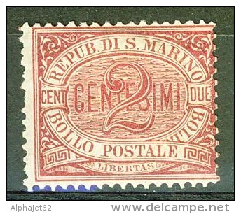 République - SAINT MARIN - SAN MARINO - Filigrane Couronne - N° 26 * - 1895 - Neufs