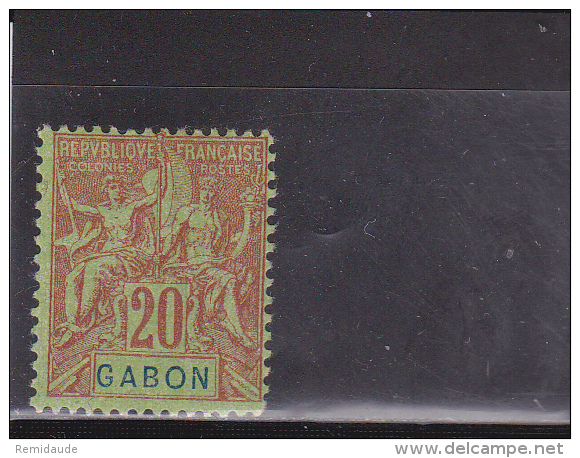 GABON - YVERT N° 22 * - COTE = 20 EUR. - GROUPE - Unused Stamps