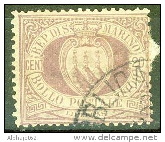 République - SAINT MARIN - SAN MARINO - Filigrane Couronne - N° 29 - 1895 - Usados