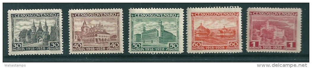 Czechoslovakia 1928 SG 278-87 MM* - Ungebraucht