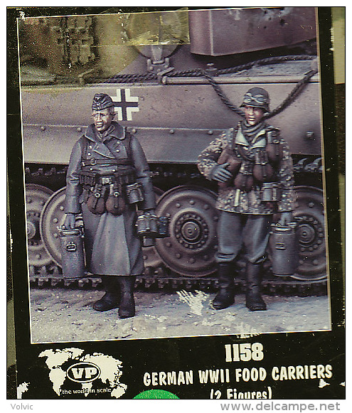 - VERLINDEN - Figurines " German WWII Food Carriers " Général Allemand Avec Gamelles - 1/35°- Réf 1158 - Figurines