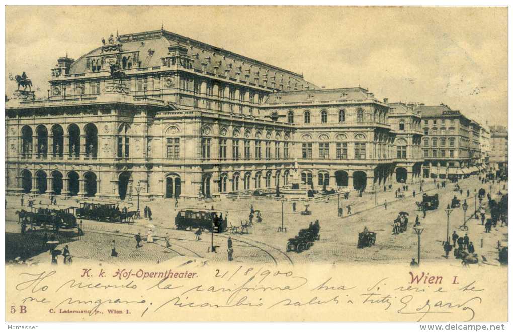 WIEN-VIENNA. Hof Operntheater. TRAM. Posted For GRADISCA 1900. - Ringstrasse