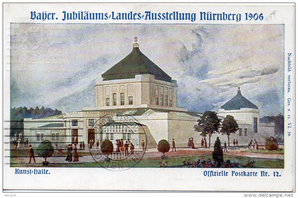 ALLEMAGNE BAVIERE ENTIER POSTAL ILLUSTRE 1906 - Andere & Zonder Classificatie