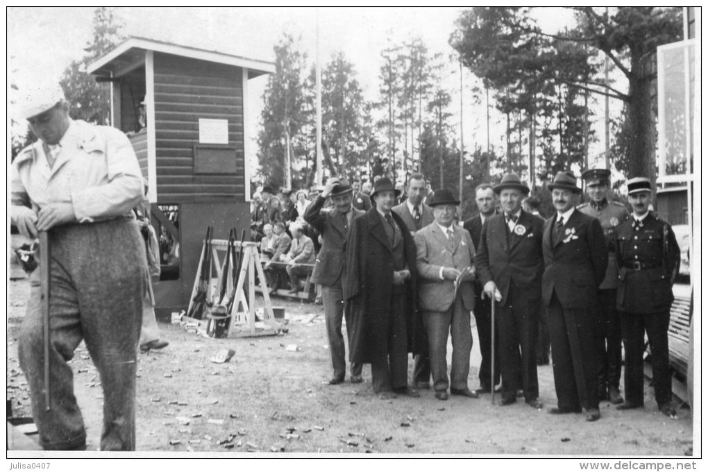 HELSINKI (Finlande) Photographie Concours De Tir Ball Trap 1937 Visite Du Député Carnot - Finland