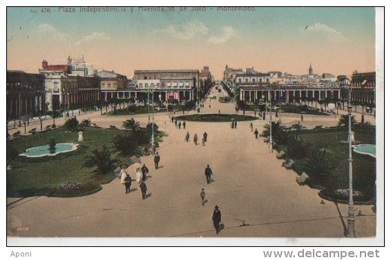 MONTEVIDEO ( Place De L' Independence Et Avenue Du 18 Juillet ) - Uruguay