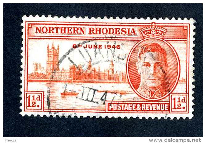 1066 )  Northern Rhodesia 1946 Sc.#46  Used ( Cat.$1.25 ) Offers Welcome! - Noord-Rhodesië (...-1963)