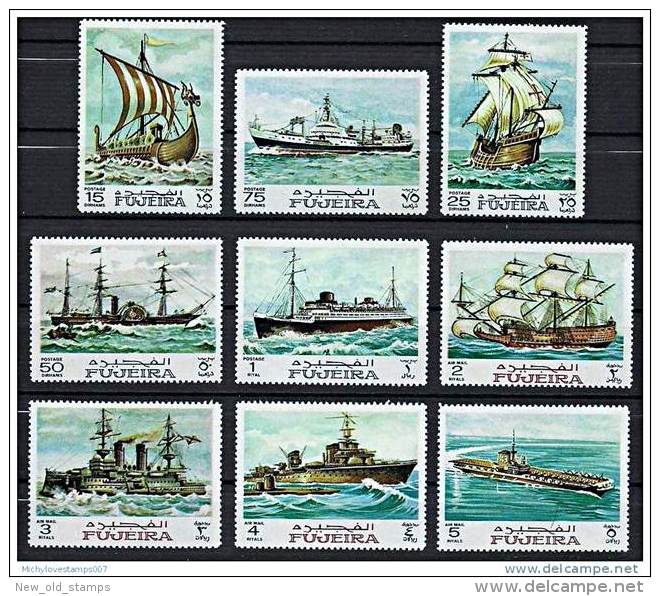 Fujeira 1968 Ships Mnh ** NEUF VIKINGS, COLUMBUS, SAIL SHIPS - Fujeira