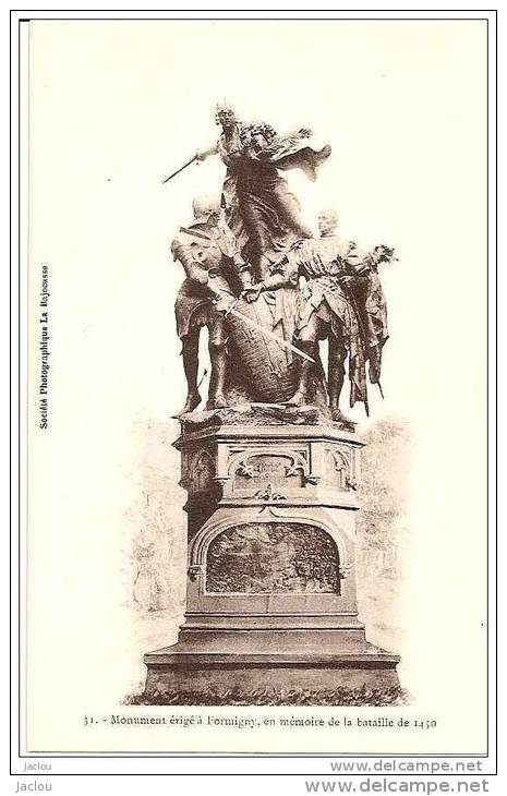 MONUMENT ERIGE A FORMIGNY EN MEMOIRE DE LA BATAILLE DE 1450 REF 15749 - Monuments Aux Morts