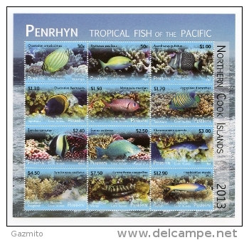 Penrhryn 2013, Definitive, Fishes, 12val In BF - Penrhyn