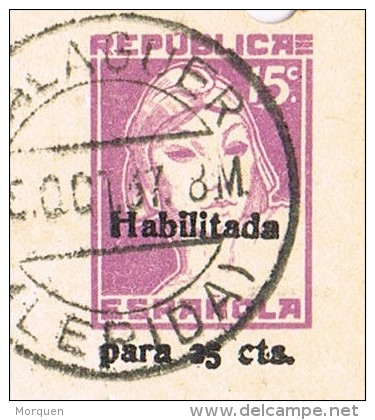 5763. Entero Postal BALAGUER (Lerida)  1937, Variedad, Num 76 Ea º - 1850-1931