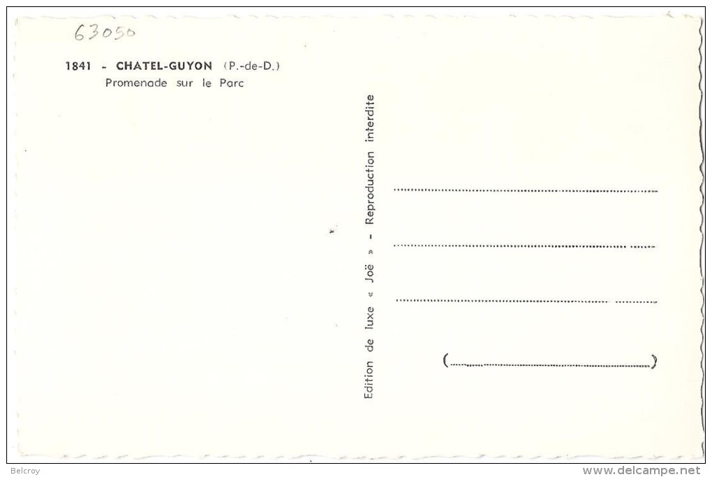 Dépt 63 - CHÂTELGUYON - (CPSM 9x13.9cm) - Promenade Sur Le Parc (Châtel-Guyon) - Châtel-Guyon