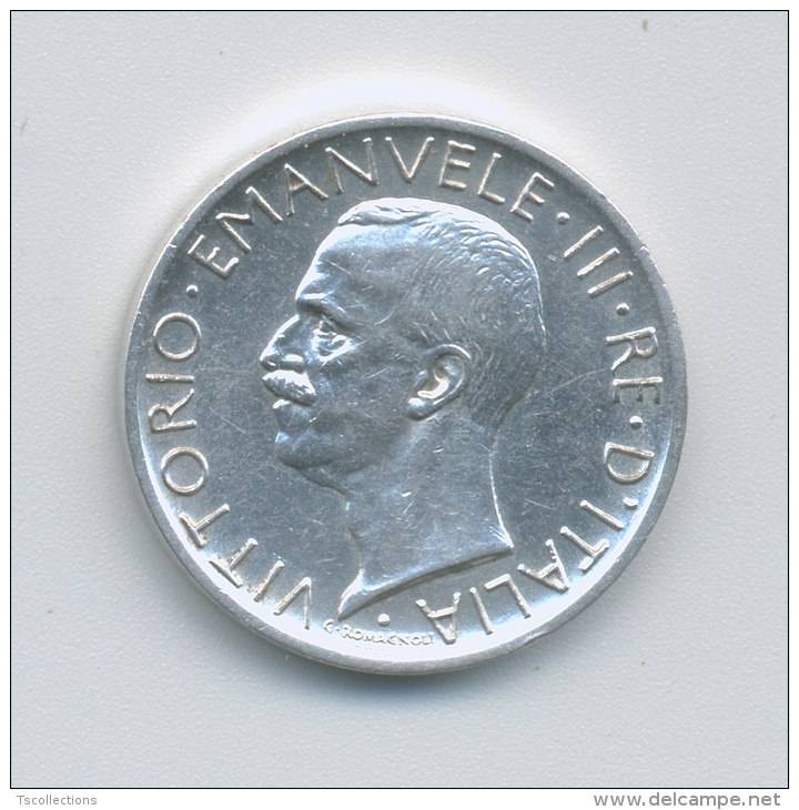 Italie 5 Lires 1927 - 1900-1946 : Victor Emmanuel III & Umberto II