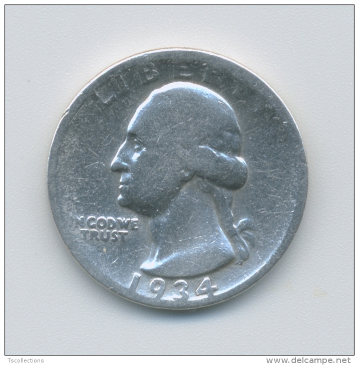 USA Quarter Dollar 1934 - 1932-1998: Washington