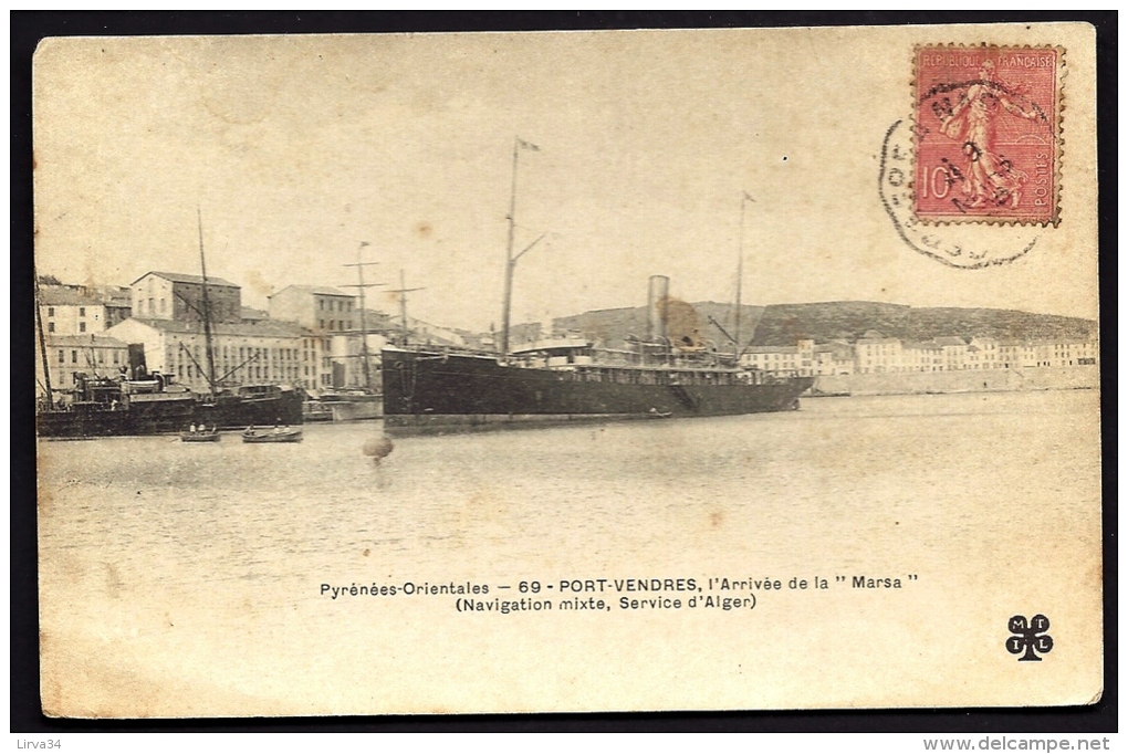 CPA ANCIENNE- FRANCE- PORT-VENDRES (66)- ARRIVÉE DE LA "MARSA" EN TRES GROS PLAN- - Port Vendres