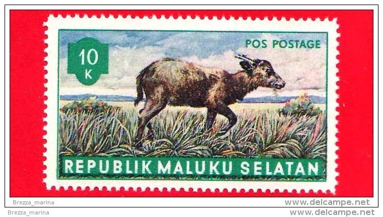 Etichette Di Fantasia - 1955 - Republik Maluku Selatan - Animali Della Foresta - Pos Postage - 10 - Altri & Non Classificati