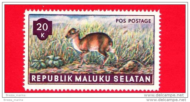 Etichette Di Fantasia - 1955 - Republik Maluku Selatan - Animali Della Foresta - Pos Postage - 20 - Altri & Non Classificati